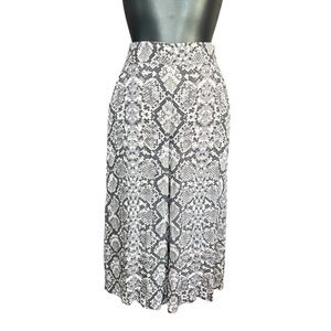 Leith Crop Pant Snakeskin Print Womens XXS Hi Rise Side Zip pockets